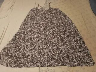 Abito Miss Aless lungo fantasia bianca e nera, L