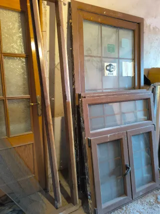 Puerta y ventanas pvc efecto madera