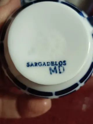 Juego café Sagardelos porcelana azul/blanco