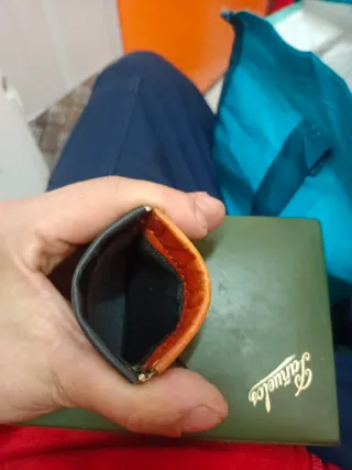 Monedero Ecuador Cuero Pintado