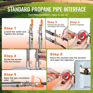 Kit di Forno Fusorio a Gas Propano Capienza 8kg Te