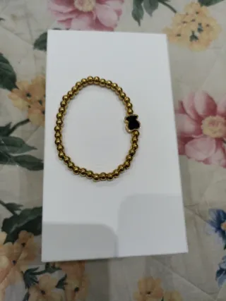 Bracciale Tous Orsetto Nero Oro Donna