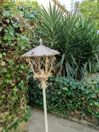 Farola antigua forja blanca