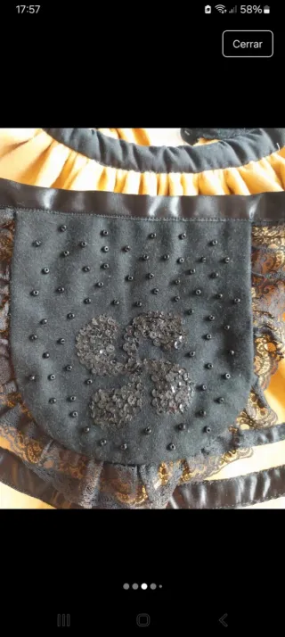 Traje Asturiana Niña 1-2 Años. Alpargatas talla 22