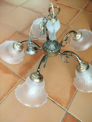 Lámpara antigua latón