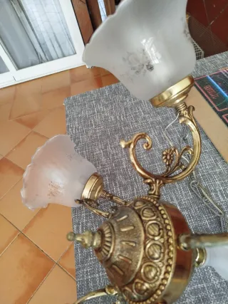 Lámpara antigua latón