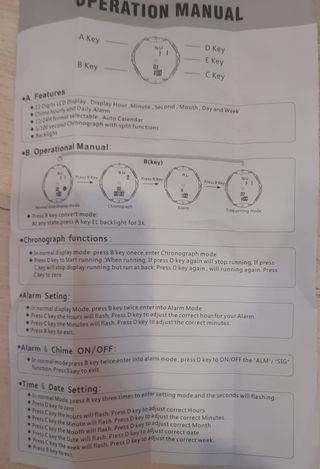 1 Reloj deportivo militar. A elegir letras esfera