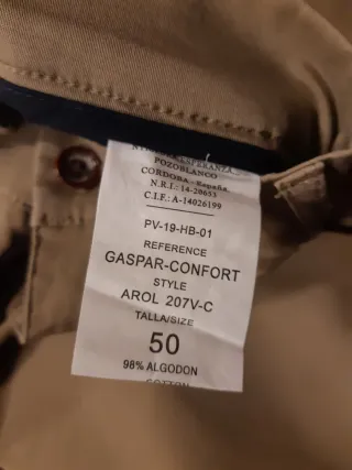 Pantalón beige caballero talla 50