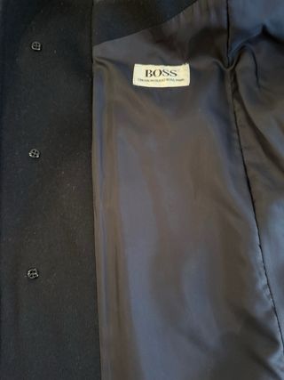 Abrigo Hugo Boss Hombre Lana Azul Oscuro