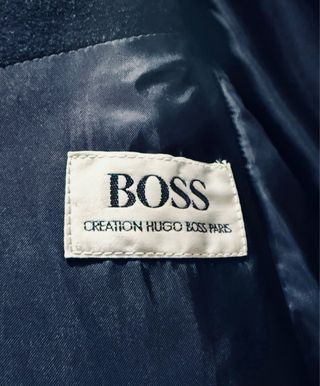 Abrigo Hugo Boss Hombre Lana Azul Oscuro