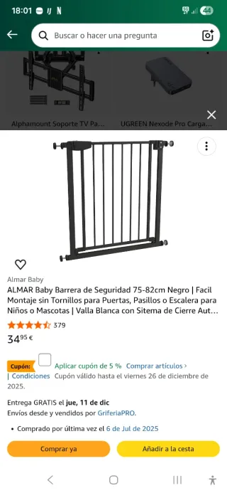 Barrera de seguridad ALMAR Baby