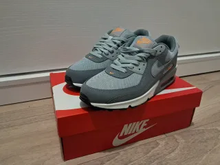 Zapatilla Nike Air Max 90 Gris Naranja
