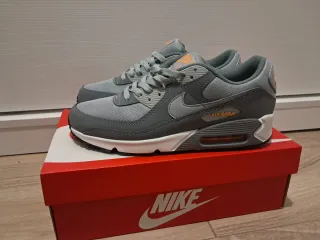 Zapatilla Nike Air Max 90 Gris Naranja
