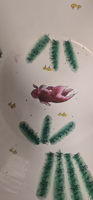 Pecera macetero chino con soporte