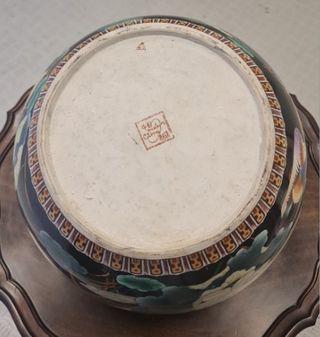 Pecera macetero chino con soporte