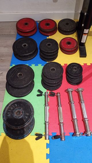 Panca da palestra con pesi e barra! 610651656