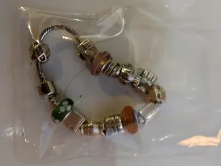 Pulsera Pandora Plata con 13 Abalorios.