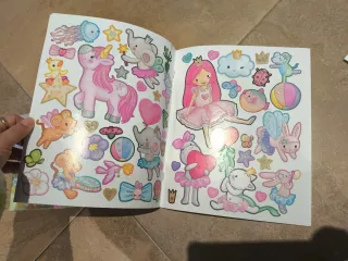 Lote 2 libros Princess Mimi pegatinas y colorear