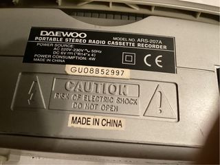 Radiocassette Vintage Daewoo