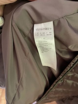Chaqueta de invierno Elena Miró marrón T.XXL