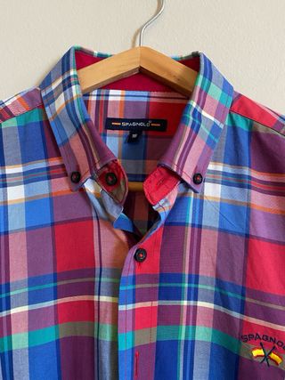Camisa Spagnolo cuadros manga larga T16