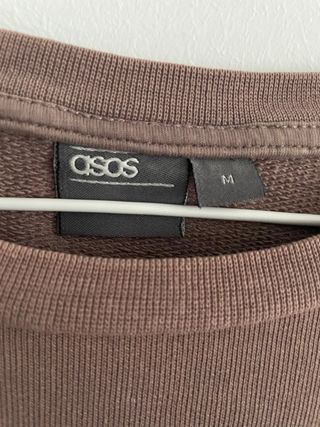 Sudadera ASOS marrón con parches M