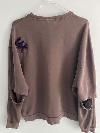 Sudadera ASOS marrón con parches M