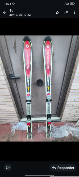 Esquís Rossignol 150cm + bastones y botas n39.