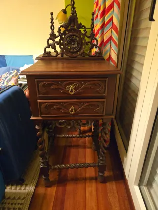 Conjunto dormitorio portugués antiguo madera