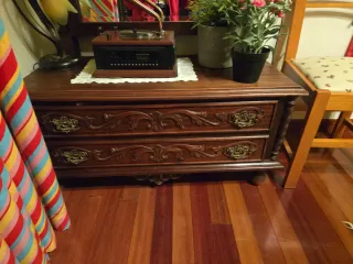 Conjunto dormitorio portugués antiguo madera