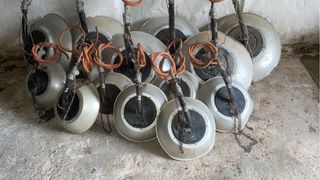 Lámparas propano granja con regulador