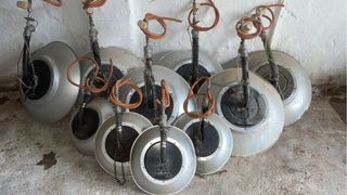 Lámparas propano granja con regulador