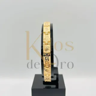 Pulsera Tipo Cartier Oro 18K Medusa y Greca