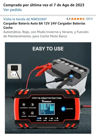 Cargador comprobador de baterías