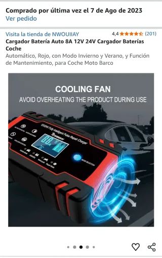 Cargador comprobador de baterías