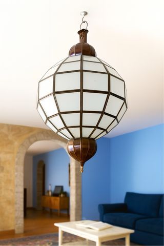 Lámpara de techo artesanal de cristal