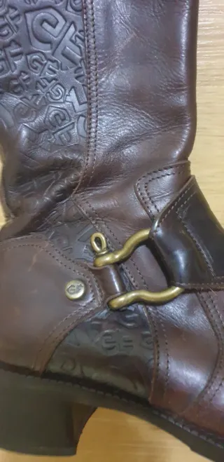 Stivali donna in cuoio marrone