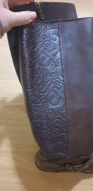 Stivali donna in cuoio marrone