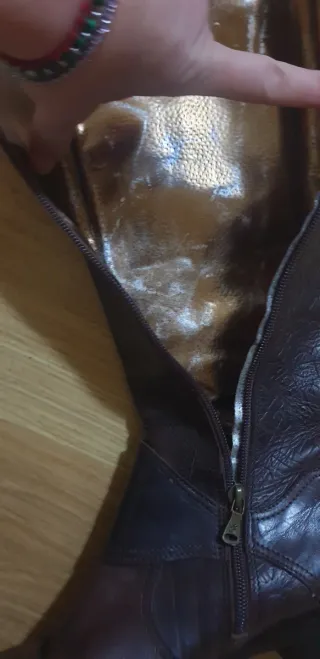 Stivali donna in cuoio marrone