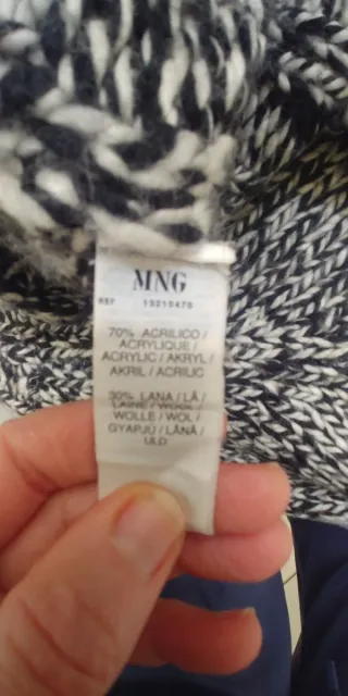 Jersey Mango Lana Negro/Blanco