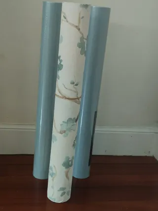 3 Rollos Papel Pintado (2 nuevos, 1 empezado)