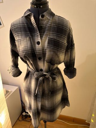 Vestito camicia invernale a quadri