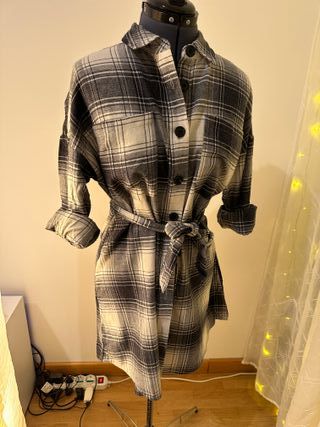 Vestito camicia invernale a quadri
