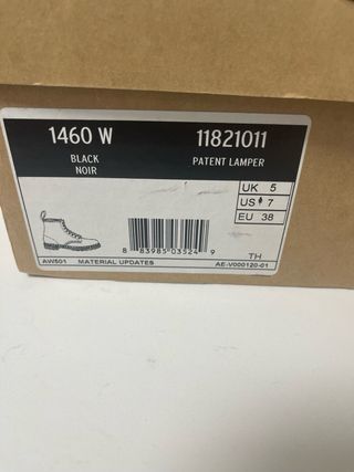 Botas Dr. Martens charol negro Talla 38