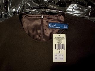 Abito Ralph Lauren originale marrone in Cashmere