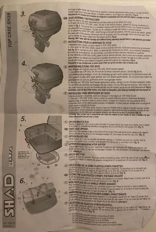 Maleta Baúl Moto Negra 39 litros.