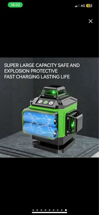 NUEVO Nivel Láser 4x360° 4D 16 Líneas