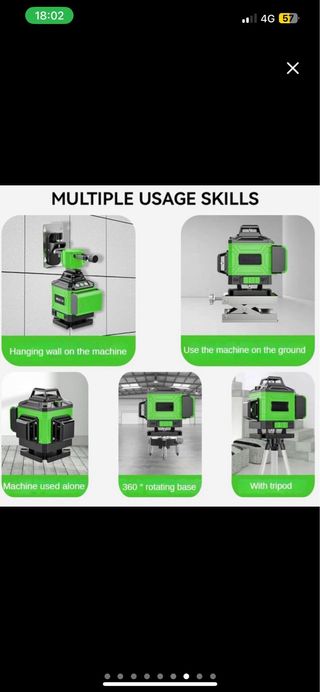 NUEVO Nivel Láser 4x360° 4D 16 Líneas