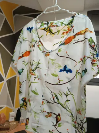 Camiseta estampada pájaros