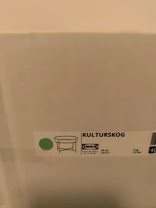 Tavolo ausiliario Ikea Kulturskog verde nuovo